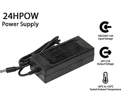 Блок живлення Mikrotik 24HPOW (24V, 2.5A, живлення для будь-яких RouterBOARD моделей) - мініатюра 2