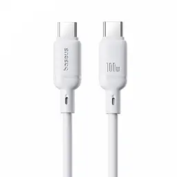 Кабель Baseus Silky Series Fast Charging Cable Type-C to Type-C 100W 1m White