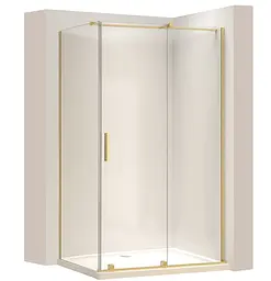 Душова кабіна Rea Montana 140x100 brashed gold KPL-K2521, Золотий, Універсальна, прозорий, золотий