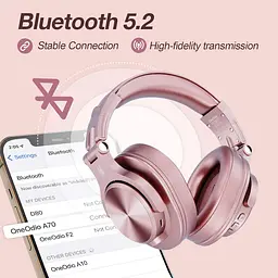 Гарнітура OneOdio Fusion A70, Bluetooth+3,5мм/6,35мм, Rose Gold - мініатюра 5