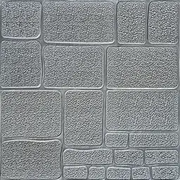 Декоративна самоклейка 3D панель Sticker Wall Камінь срібло 700х700х6мм 153 SW-00000187