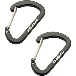 Брелок-карабін Munkees 3251 Flat Wiregate 4х40 мм пара Black (1012-3251-BK)