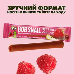 Натуральна фруктово-ягідна цукерка Bob Snail Fruit Roll Looong яблучно-малинова 15 г  - мініатюра 2