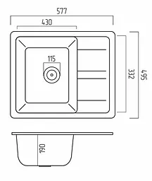 Кухонна мийка Platinum 5851 ARIA (SP000033264) - мініатюра 5