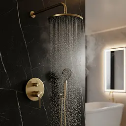 Душова система прихованого монтажу Rea Foster brushed gold REA-P6441 - мініатюра 4