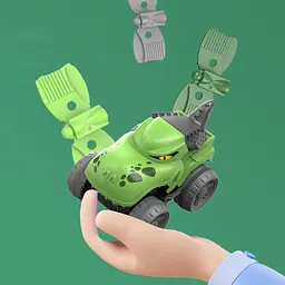 Інтерактивний трек з інерційною машинкою SHT 5510-6 Dino Trak (138pcs/1CAR) Green Epik - мініатюра 2