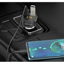 FM трансмітер модулятор Borofone BC43 Flash QC3.0 Bluetooth чорний - мініатюра 8