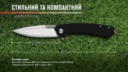 Нiж складаний Adimanti by Ganzo (Skimen design) чорний - мініатюра 9