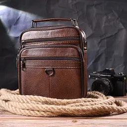 Чоловіча шкіряна сумка Vintage 20х23х6 см sum0022400 - мініатюра 7