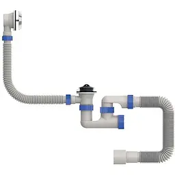 Сифон MIXXUS для ванни з ревізією, випуском та переливом SV-02-A 1 1/2"