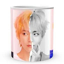 Кухоль GeekLand Bangtan Boys Чон Чонгук, Кім Техен, Кім Сокджін BTS CP 04.464 330 мл білий - мініатюра 2