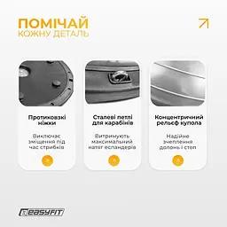 Балансувальна платформа EasyFit BOSU 60 см Сірий - мініатюра 4
