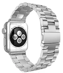 Браслет BeWatch для Apple Watch series 3/4/5/6 із шириною корпусу 38/40мм класичний сталевий Сріблястий (1020405) - мініатюра 5