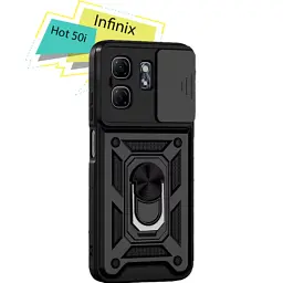 Чохол до мобільного телефона BeCover Military Infinix Hot 50i (X6531) Black (713047) - мініатюра 2