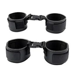 Комплект для бондажу з 8 предметів BDSM Чорний K000873 - мініатюра 4