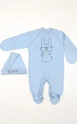 Комплект одягу для новонародженого хлопчика 7 предметів + європелюшка Mini Boss розмір 56 см Lari Блакитний - мініатюра 4