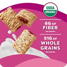Сухий сніданок Kashi Breakfast Cereal Organic Fiber Cereal Berry Fruitful 487г - мініатюра 3