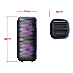 Bluetooth колонка Adler AD 1903 з радіо, караоке, RGB-підсвіткою, акумулятор 1500 мАг Bluetooth колонка - мініатюра 10