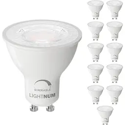 Світлодіодні лампи LIGHTNUM GU10 з димованою 12 упаковок, галогенним еквівалентом потужністю 50 Вт, доріжкова лампочка