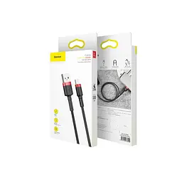 Кабель Baseus cafule Cable USB For lightning 1.5A 2M Red + Black - мініатюра 2