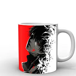 Кухоль GeekLand Tokyo Ghoul Токійський гуль червоний фон TG.02.025 330 мл білий - мініатюра 3