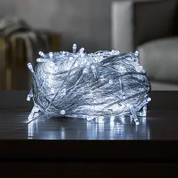 Новорічна гірлянда кімнатна нитка GarlandoPro 18 м 180 LED кімнатна гірлянда білий провід Біле світло W180LED18MWW - мініатюра 3