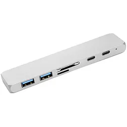USB-хаб PowerPlant Type-C - HDXiaomi 4K, USB 3.0, USB Type-C, SD, XiaomicroSD