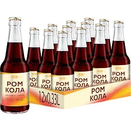 Упаковка напою слабоалкогольного Оболонь Ром Кола 8% 3.96 л (0.33 л х 12 шт.)