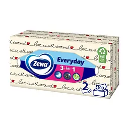 Серветки косметичні Zewa Everyday 100 шт. (7322540043464) - мініатюра 2