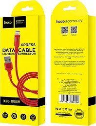 Кабель Hoco X26 Xpress Lightning 1m red - мініатюра 3