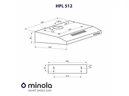 Витяжка Minola HPL 512 BL - мініатюра 8
