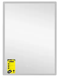 Дзеркало Lidz Orion (OR2) 600х800 мм, прямоугольное, с LED-подсветкой Touch LDOR60080049292