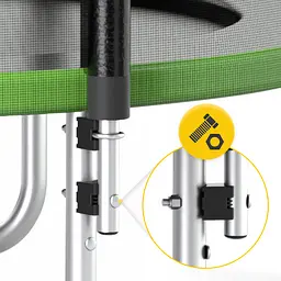 Батут із зовнішньою сіткою 4FIZJO Classic 8FT 252 см Black/Green (P-5907739314123) - мініатюра 2