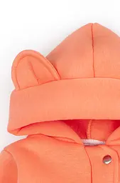 Дитячий ромпер з тринитки з шапочкою в рубчик Papaya