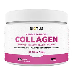 Морські колагенові пептиди з гіалуроновою кислотою та вітаміном С, Marine Sourced Collagen Peptides Biotus vit0001337