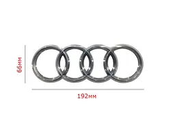 Емблема задня Audi Хром Вигнута 192х65 мм на скотчі (Завод) - мініатюра 2