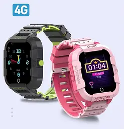 Годинник телефон для дітей Lemfo D21 з GPS трекером, сім картою, відеодзвінком, прослуховуванням, кнопкою SOS та 4G Чорний - мініатюра 19