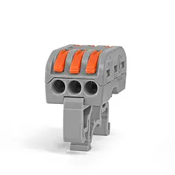 Клемник швидкого монтажу DIN 3+3п сірий PA (TF-KND-223) TITANUM TITANUM (29098-000) - мініатюра 4