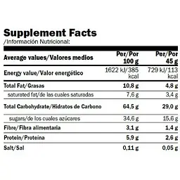 Батончик Amix Sport Power Energi Snack Bar Tropical Mango 20 шт. x 45 г - мініатюра 2