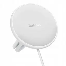 Автотримач з бездротовою зарядкою Baseus CW01 Magnetic Wireless 40 W (SUCX040102) білий - мініатюра 4