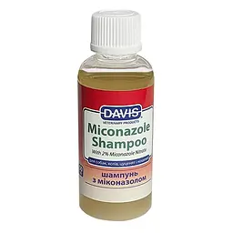 Davis Miconazole Shampoo 0.05 л шампунь з 2% нітратом міконазолу для собак і котів з захворюваннями шкіри