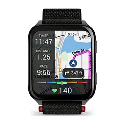 Смарт-годинник Garmin Venu X1 Black/Slate Titanium з чорним нейлоновим ремінцем - мініатюра 2