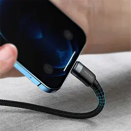 PD Кабель Baseus Cafule Cable Type-C to iP PD 20W 1m сірий+чорний CATLKLF-G1 - мініатюра 5