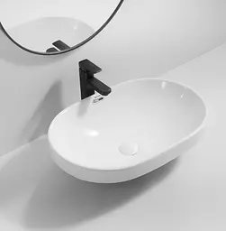 Раковина Mixxus Premium ELLIPSE-1601 з переливом (MP6569) - мініатюра 3
