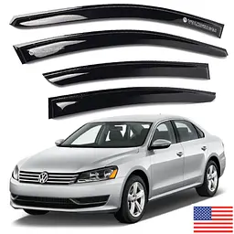 Дефлектори вікон вітровики Volkswagen Passat B7 NMS USA 2011-2017 Скотч 3M (Voron Glass) VV13411