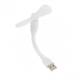 Портативний гнучкий USB мінівентилятор для ноутбука, powerbank Білий - мініатюра 2