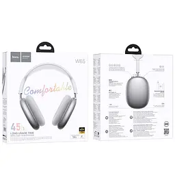 Бездротові накладні навушники HOCO W65 Happy BT headphones Silver (6942007650342) - мініатюра 2