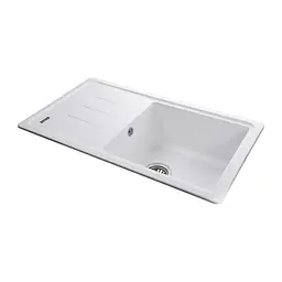 Гранітна мийка Globus Lux Lugano білий 780x435мм А0007, Білий - мініатюра 3