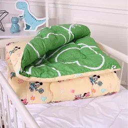 Набір дитячий MirSon зима Kids Time 20-0043 Green Mikey Mouse 110x140 см бавовна: ковдра з подушкою (2200009671272) - мініатюра 4