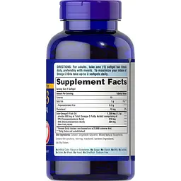 Жирні кислоти Puritan's Pride Double Strength Omega-3 Fish Oil 1200 mg 180 капсул - мініатюра 2